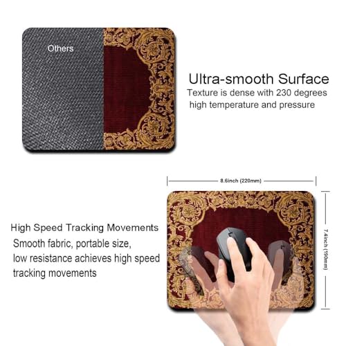 Image of Carpet Pattern Mousepad - Small Non-Slip Rubber Carpet Design Printed Computer Mouse Pad 19x22cm (FMP0227)