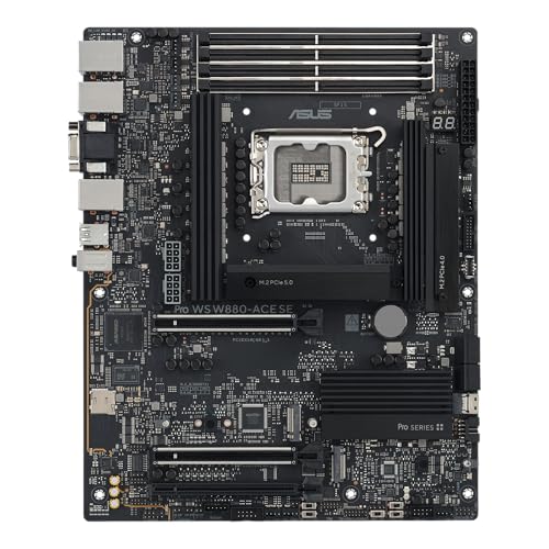 Pro WS W880-ACE SE Processore Intel® Core™ Ultra (Serie 2) Scheda madre LGA 1851 ATX, 8+1+2+2 Power Stages, PCIe® 5.0 Ready per GPU di nuova generazione, DDR5, Thunderbolt™ 4 Type-C®, 2X 2.5 GbE - Scheda madre - Immagine 1