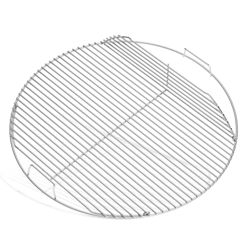 SHINESTAR Hinged Grill Grate Fits for Weber 22 Charcoal Grills 21.5 BBQ Cooking Grate Compatible with Original Kettle Master Touch Performer and Jumbo Joe Premium