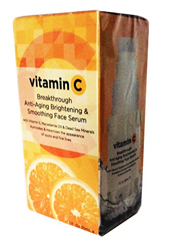 Vitamin C Breakthrough Anti Aging Brightening and SmoothingFacial Serum with Vitamin E, Macadamia andDead Sea Minerals 1.0 FL OZ