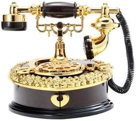 ヴィンテージダイヤル電話オルゴールミニストレージボックスジュエリーオーガナイザー結婚式ホームデコレーション豪華なクリスマス誕生日プレ