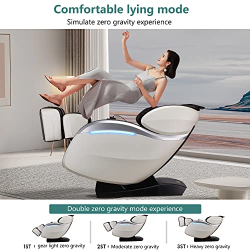 Massage Chair Zero Gravity Full Body Electric Shiatsu Massage Chair Recliner With Built-In Heat Therapy Foot Roller Air Massage System Sl-Track Stretch Vibrating Wireless Bluetooth Speaker Brown Ps4 #TOP3