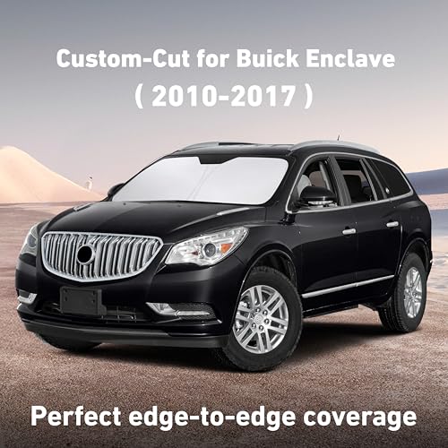 Image of EcoNour Windshield Sunshade Compatible for Buick Enclave 2010-2015 2016 2017, Sun Visor for Front Windshield & Window Sun Shade Cover, UV Heat Blocker & Protector, Car Accessories