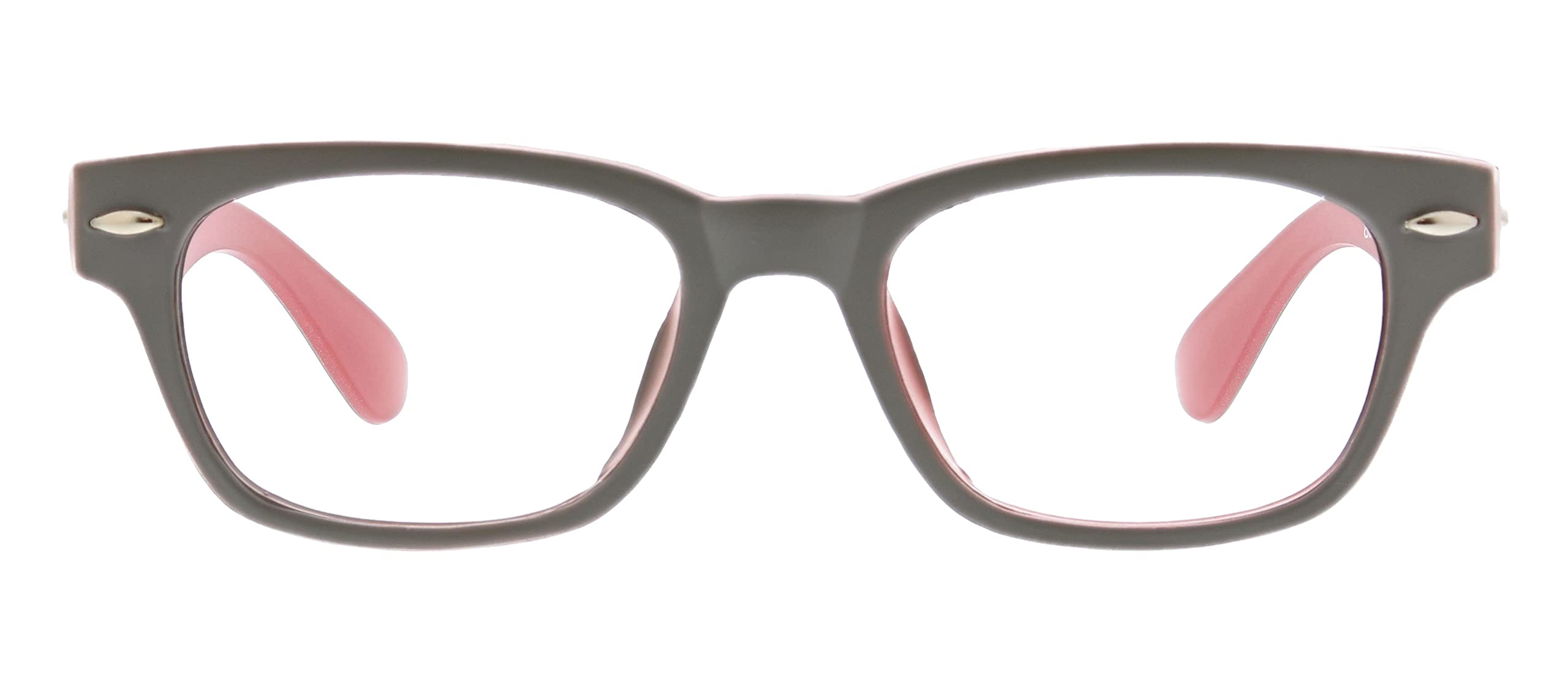 Peepers by PeeperSpecsBellissima Square Blue Light Blocking Reading Glasses, Gray/Red, 49 + 1.75