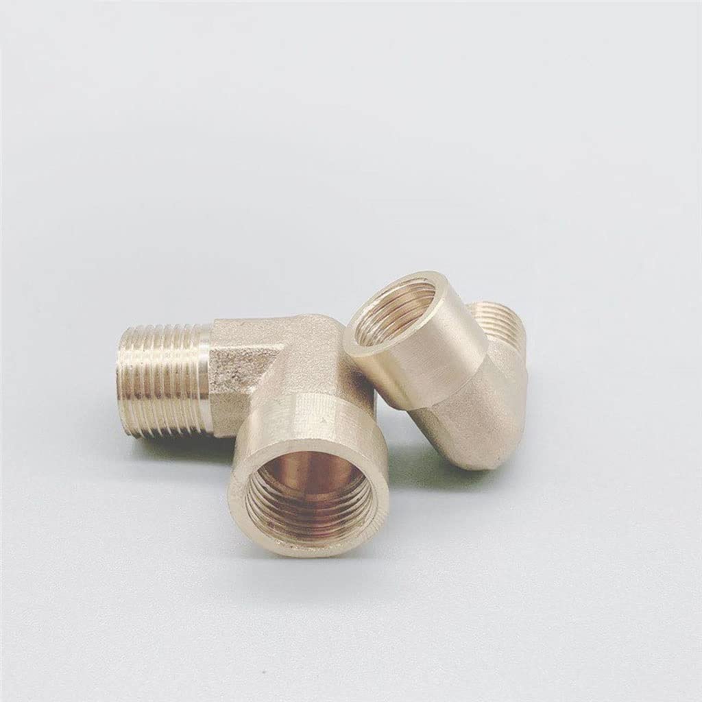 Conector de toque de manguera, 1 codo de conexión de manguera, rosca interna x rosca externa Acoplador de conector de conexión de codo de latón de 90 grados, utilizado for adaptador de cobre