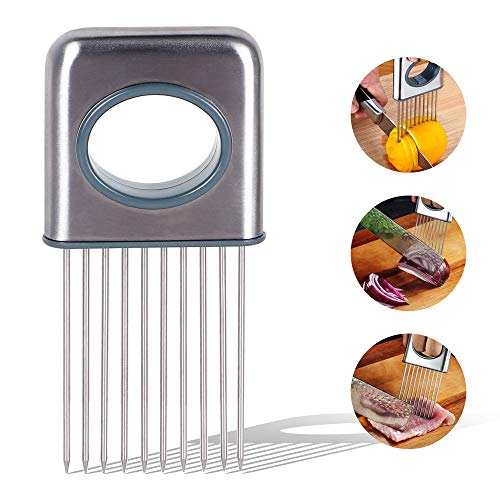 Phoenixee Onion Slicer Holder, Stainless Steel Onion Holder for Slicing, Convenient Onion Slicers