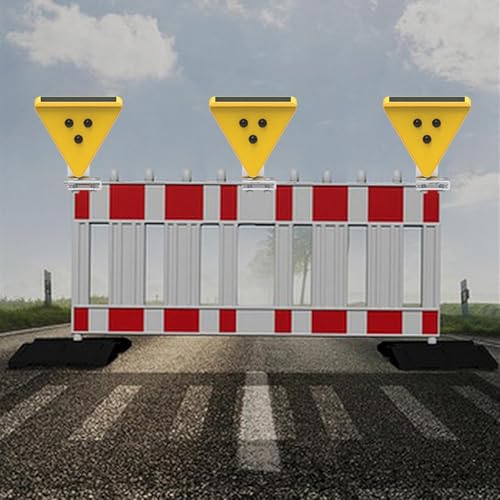 Luz de advertencia solar resistente al agua con destello LED amarillo vial 3