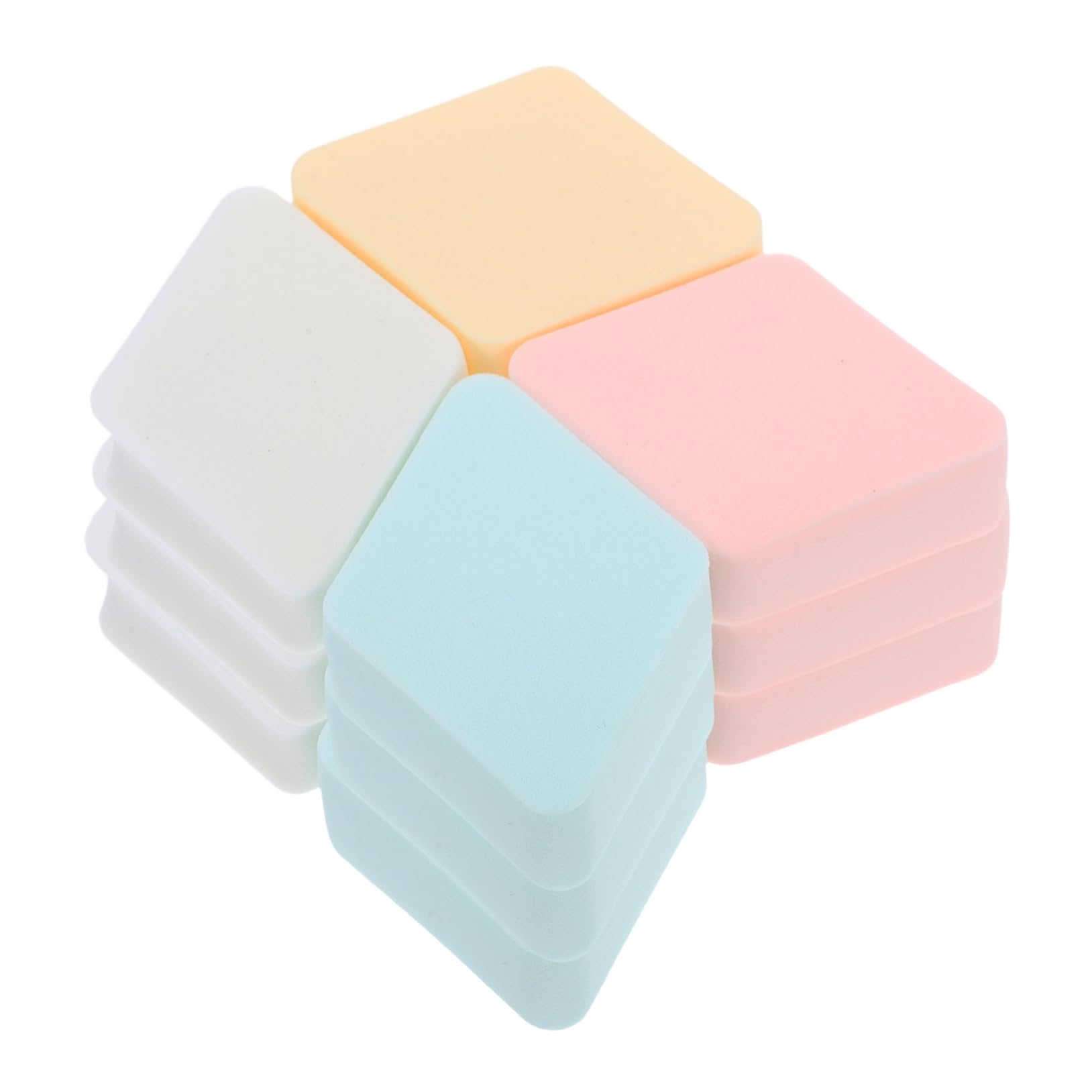 LIFKOME Pack 12 Pcs Makeup Rhombus Shaped Dry/wet Ideal for Foundation and Setting Powder