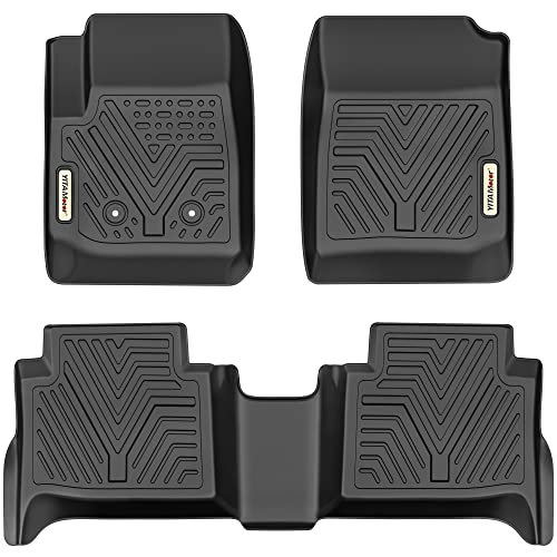 Get Discount Offer YITAMOTOR Floor Mats Compatible with 2015-2022 Chevy Colorado Crew Cab/GMC Canyon Crew Cab, Custom Fit Floor Liners, 1st & 2nd Row All Weather Protection, Black