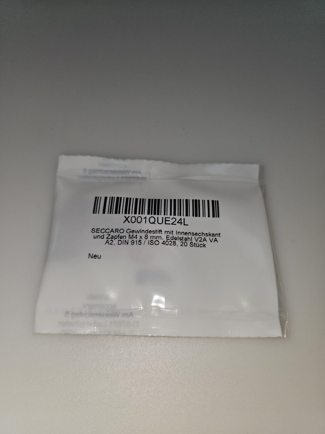 20 Pezzi Perni Filettati M4x35 Mm In Acciaio Inox - Testa Esagonale, DIN 913/ISO 4026