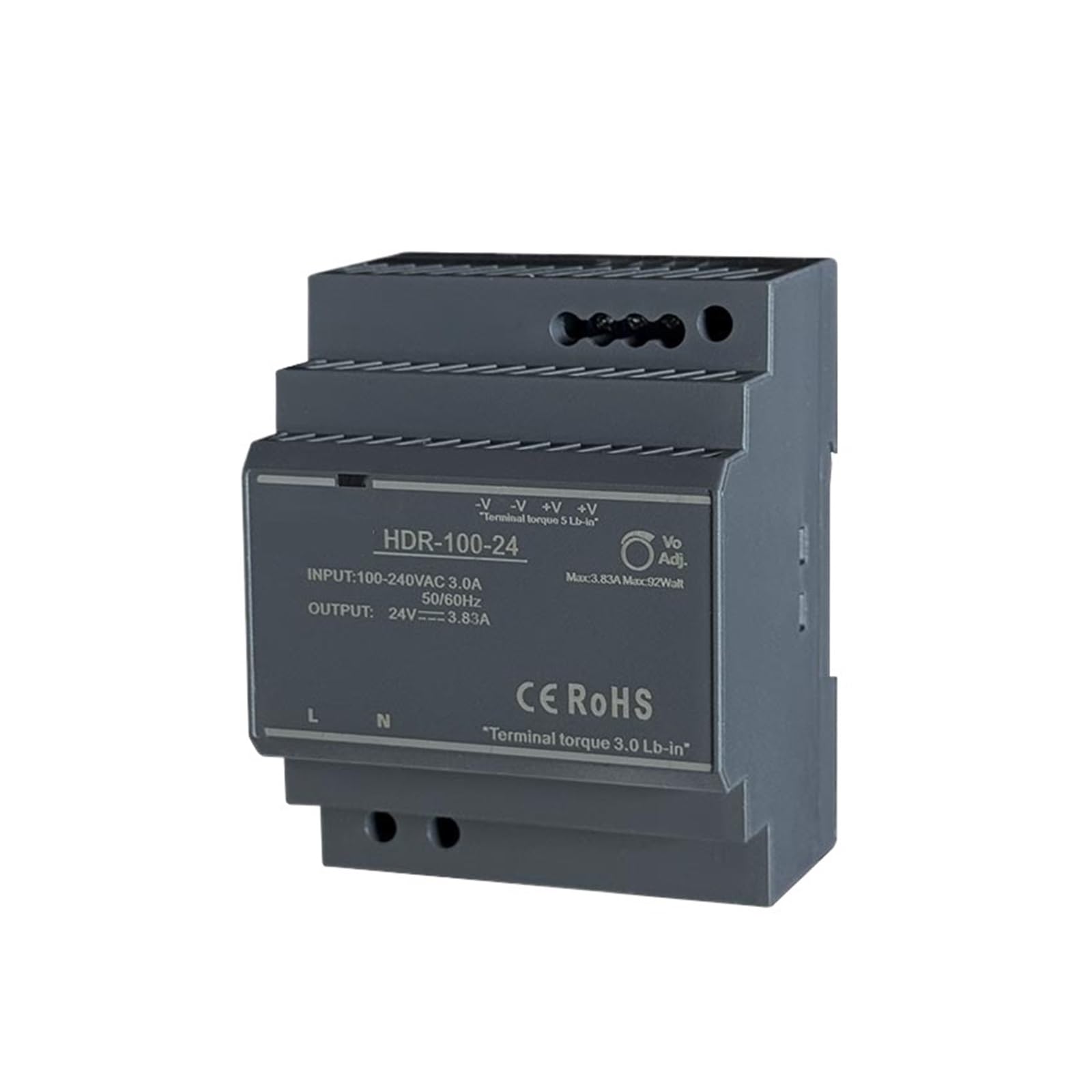 BFSYDLUJ 100W 12V8.3A 24V3.83A 48V1.92A Ultrathin Switching Power Supply Type Transformer(HDR-100-24V 3.83A)