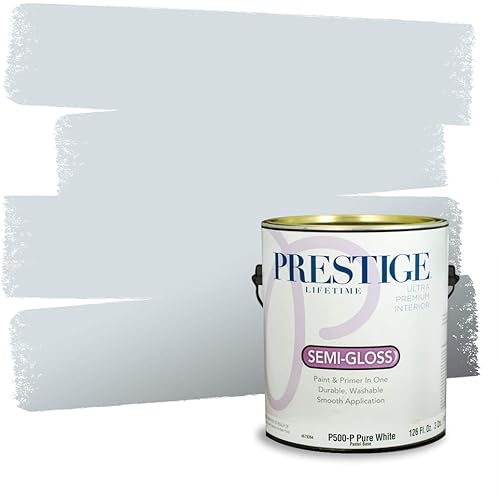 Prestige Paints Interior Paint and Primer In One, 1-Gallon, Semi-Gloss, Comparable Match of Valspar* Ghost Ship*