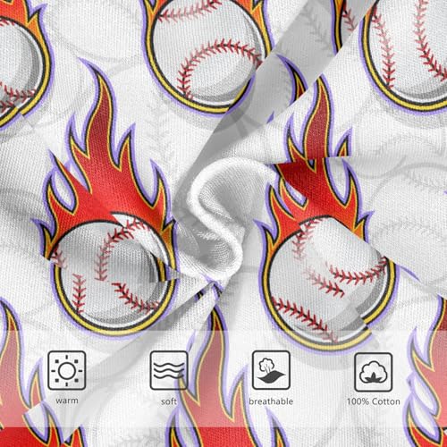 Cotton Little Boys Briefs Soft Baseball Flames Toddler Underwear3