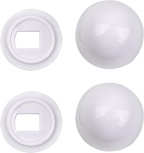 Miniatura 4 de Paquete de 16 tapas para pernos de inodoro, tapas universales para suelo de inodoro con arandelas adicionales para una fácil instalación, tapas