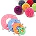 Produktbild Romote 8 Pcs 4 Größen Pom Pom Maker Pompon Set Fluff Kugel-Weber-Nadel Craft Tool Kit für Mützen Schals Kleidung Strickmütze Basteln