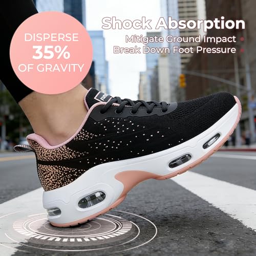 Image of Womens Slip On Tennis Sneakers Walking Running Shoes Easy to Wear