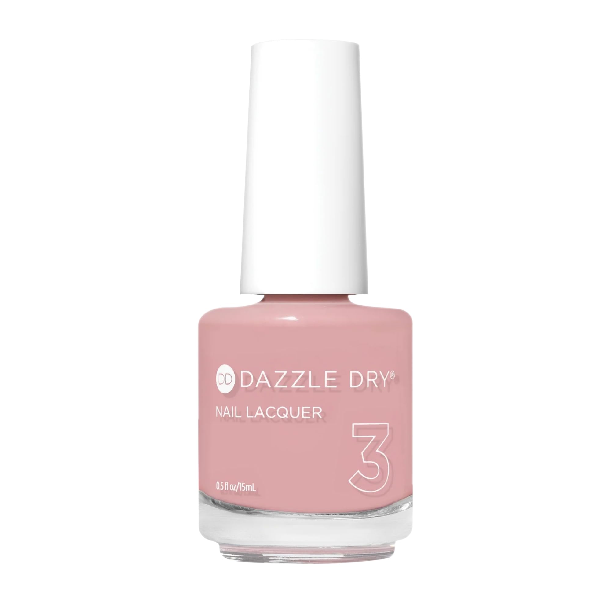 Dazzle Dry Nail Lacquer (Step 3) - Less is Mauve - A full coverage light, blushing mauve. (0.5 fl oz)