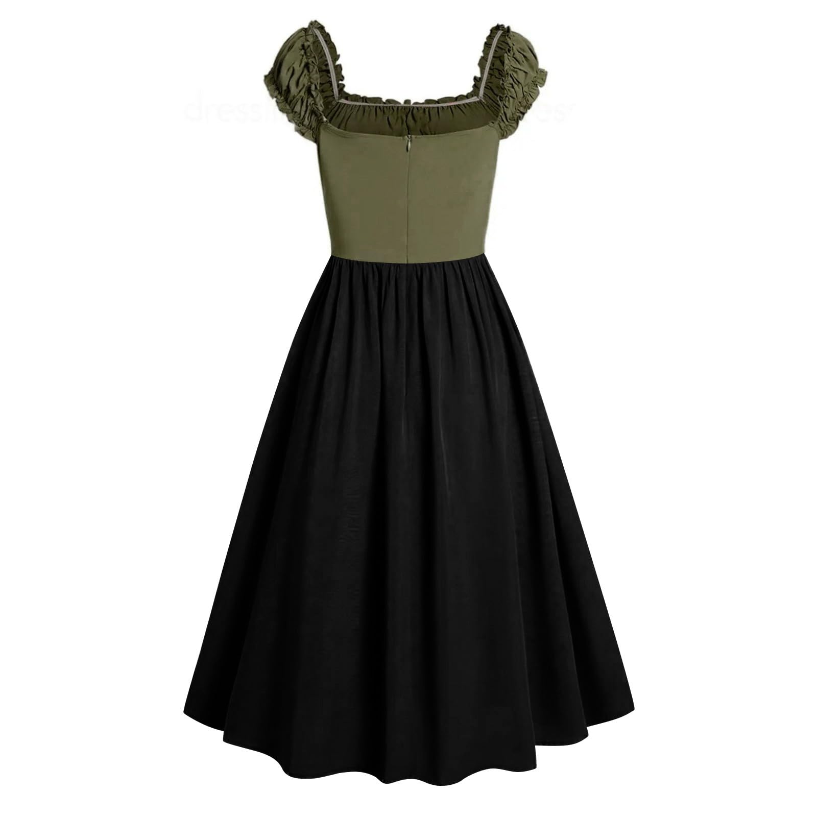 Dirndlkleid Damen Midi Baumwolle Dirndl Damen Midi Trachtenkleid Oktoberfest Trachtenmode Trachten Trachtenrock Germandress Dirndl Kleidung Schürze Spitze Kleid Knielang Dirndlschürze