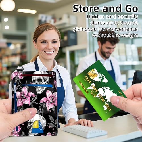 RFID Blocking Slim Wallet for Women & Girls–PU Leather Card Holder with ID Window,Ultra-Thin Travel Wristlet Organizer Secure Credit Card Wallet4