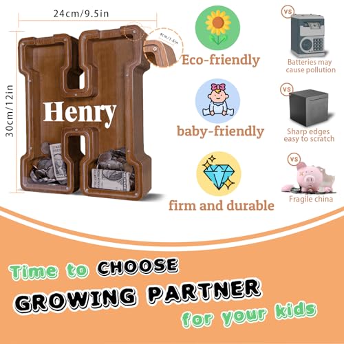 Upgrade - Salvadanaio In Legno Per Bambini, 30,5 Cm - 5