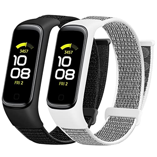 Huamanlou Cinturino compatibile con Samsung Galaxy Fit 2, in nylon, traspirante, regolabile, sportivo, di ricambio per Galaxy Fit 2