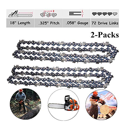 Ineedtech 2-Packs 18-inch Saw Chain (.325
