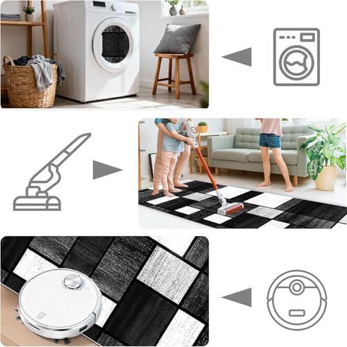 Alfombra de pasillo larga y antideslizante de 70x130 cm, suave y lavable para cocina 7