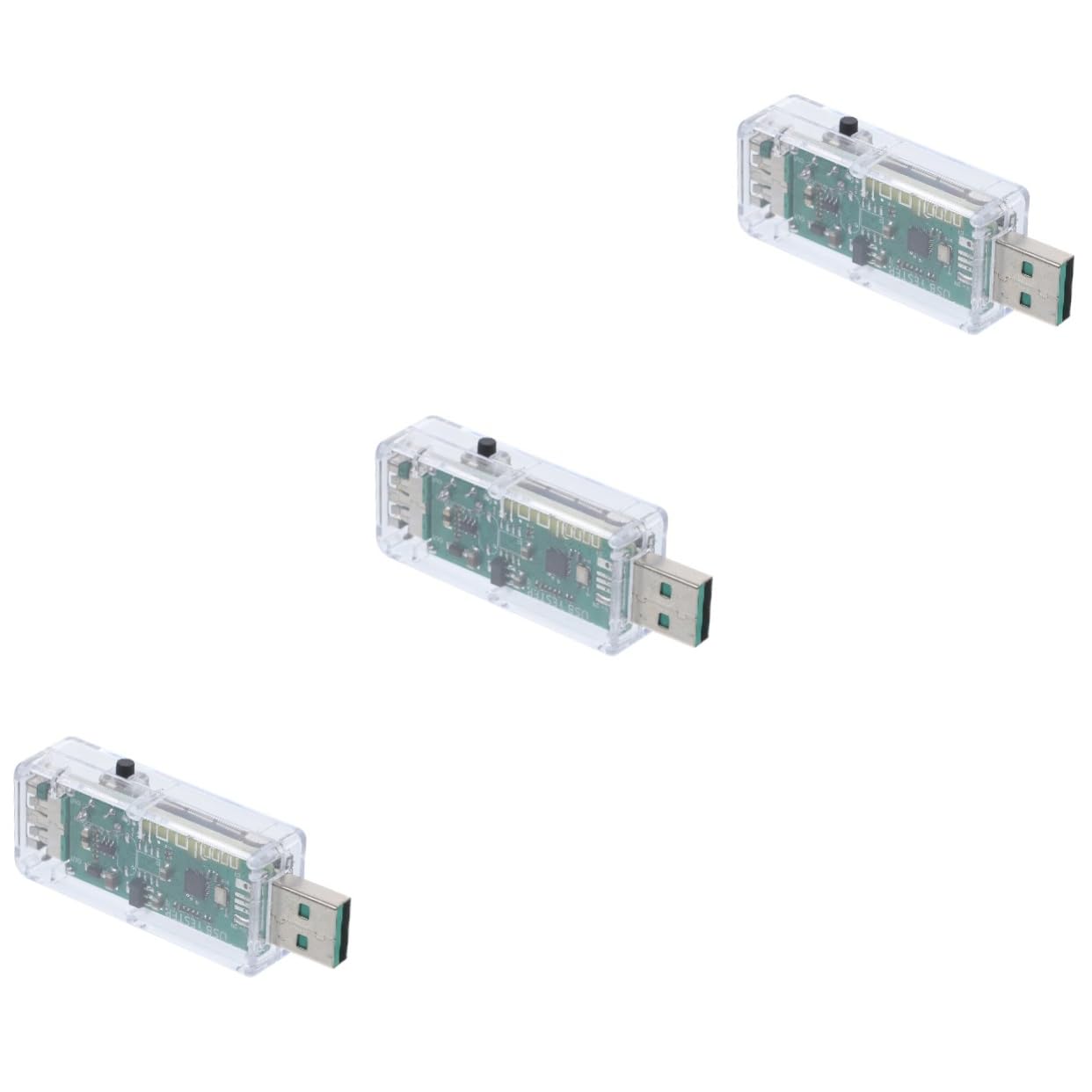 Hemobllo 3 Szt Tester USB Miernik USB Tester Elektryczny Miernik Mocy Usb-A Miernik Mocy Miernik Woltomierza I Amperażu Standardowy Miernik Mocy USB Napięcie I Tester USB Miernik