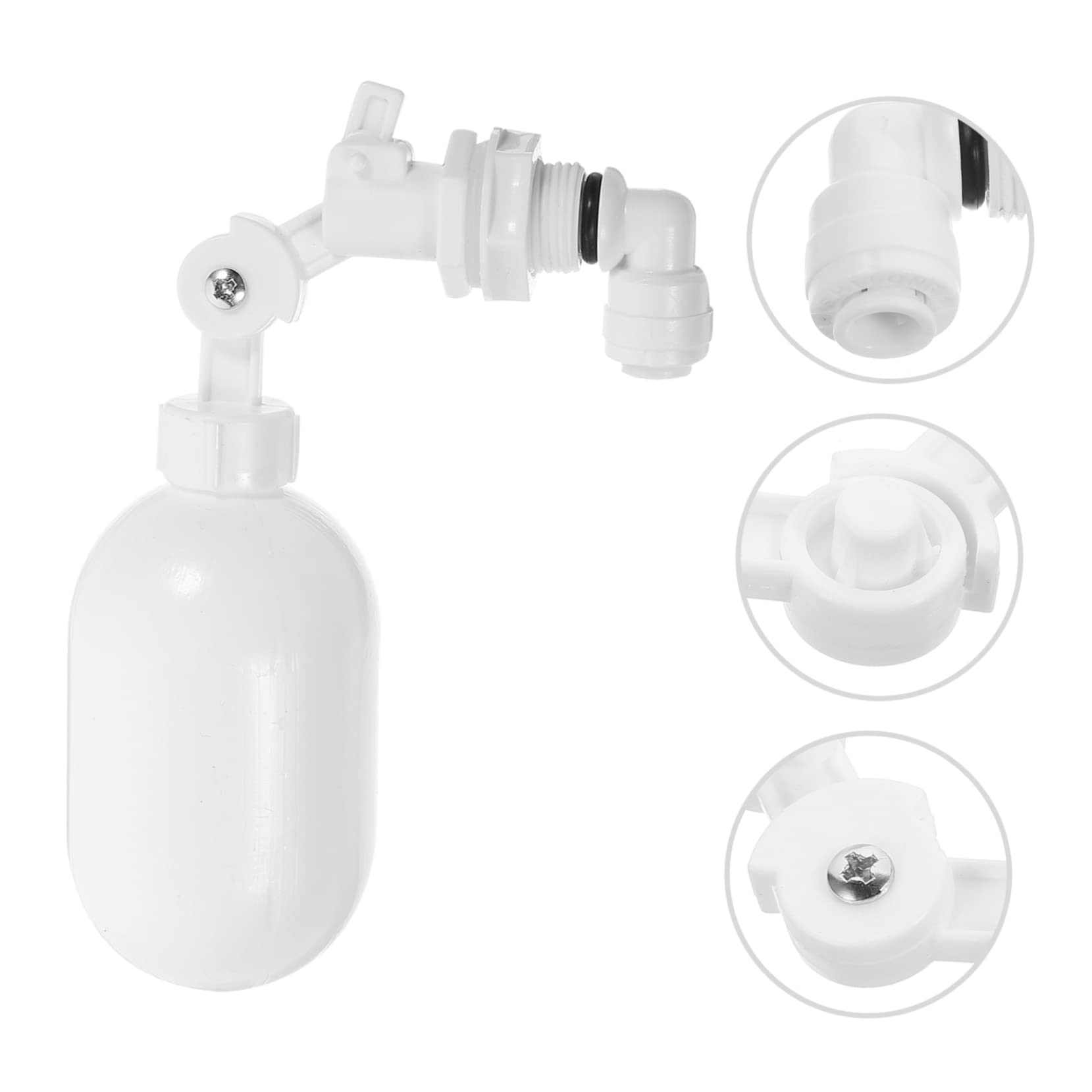 TOPBATHY 2 Set Valvola flottante gadget acquakit Valvola galleggiante per piccolo di controllo automatico dell'umidificatore mini valvole a galleggiante pp bianca