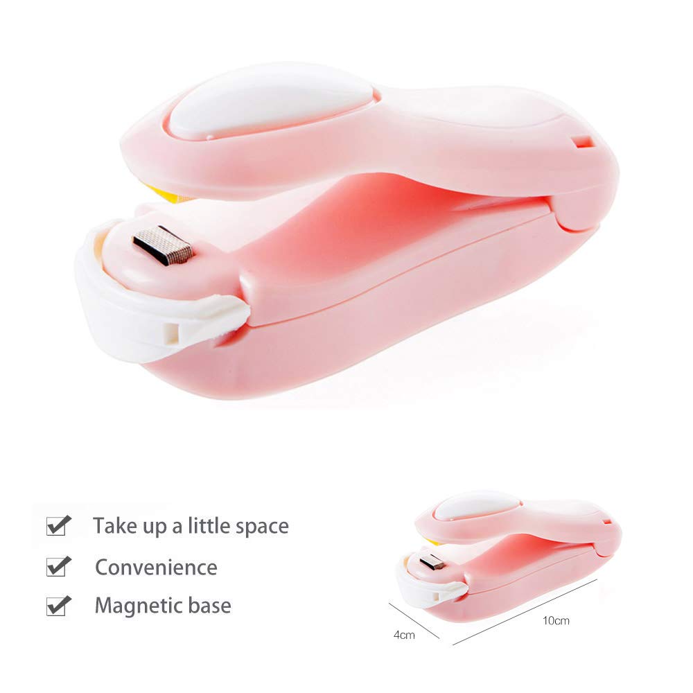 Mini Handheld Portable Resealer,Plastic Bag Sealing Machine, Bag Sealer Bags Heat Sealer for Plastic Food Potato Chip Bag(Pink)