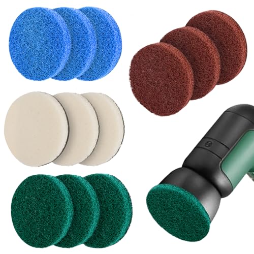 12Pcs Attachment for Bosch 6033 Set Foam Universal Cleaning Brushes Compatible With Bosch Home and Garden High Performance Microfibre Battery Cleaning Scrub Pad for Bosch Kitchen