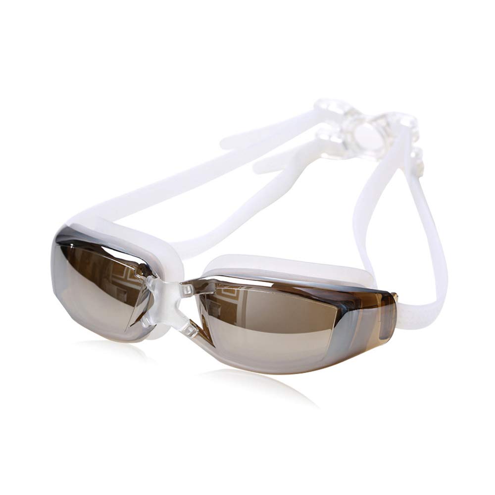 YzoTek Unisex Swimming Goggles - UV 400 Mirrored Swim Glasses, Anti Fog No Leaking Wide View Pool Eyeglass for Men Women
