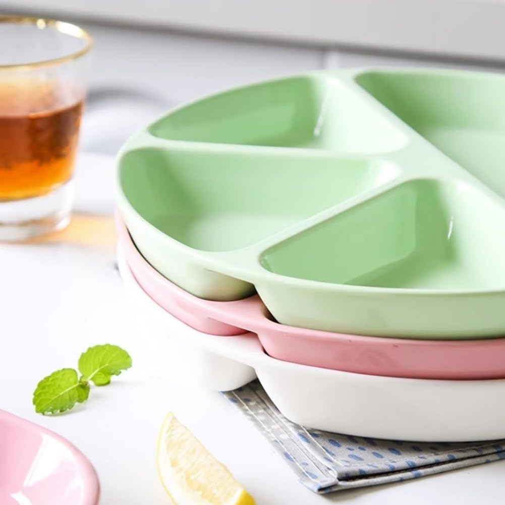 Amazon | Yubbuio ランチプレート 仕切り皿 仕切り 陶器製 食器皿