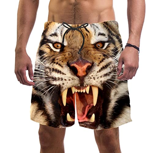 Maillots de bain pour hommes short de plage tigre séchage rapide