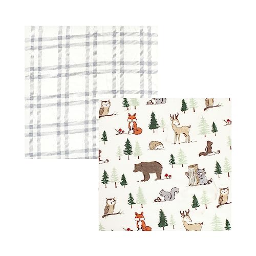 Image of Hudson Baby Unisex Baby Cotton Fitted Crib Sheet, Forest Animals, One Size