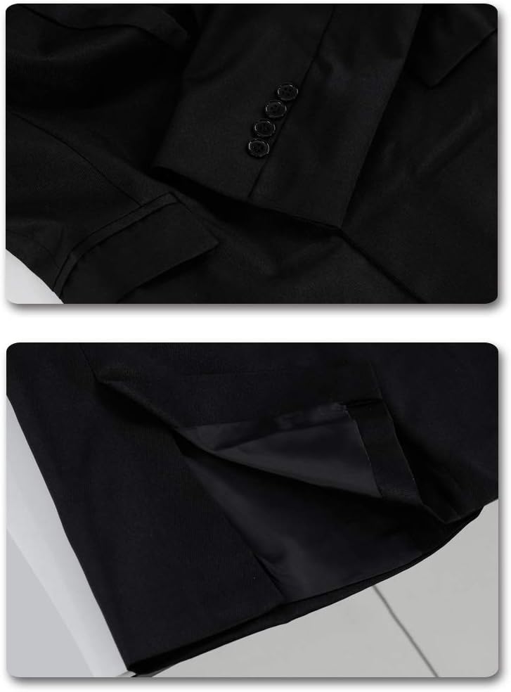 YUNCLOS Men's Slim Fit Casual 1 Button Notched Lapel Blazer Jacket - Image 5