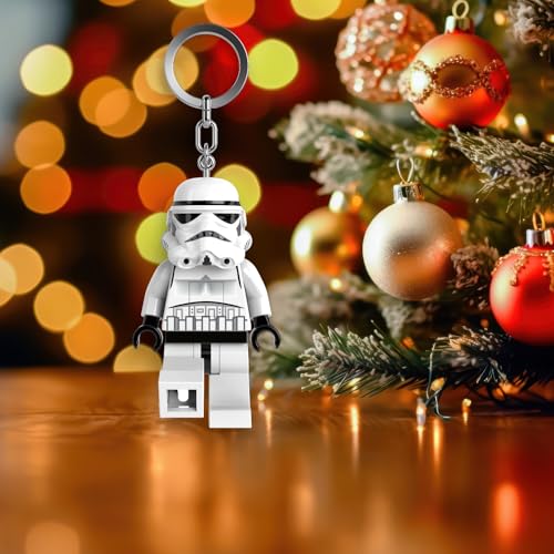 Porte-clés Lumineux Lego Star Wars Stormtrooper - Cadeaux pour Enfants - Figurine de 76 mm de Hauteur (KE12H) - 2 Piles CR2025 incluses