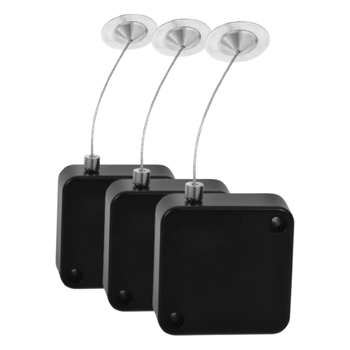 Holibanna 3Pcs Retractable Theft Cable Lock with Steel Wire Rope for Secure Display of Tvs DVDs and Remote Controls Automatic Retractable Design for Effortless Use and Protection