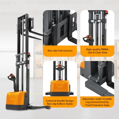 Electric forklift warehouse