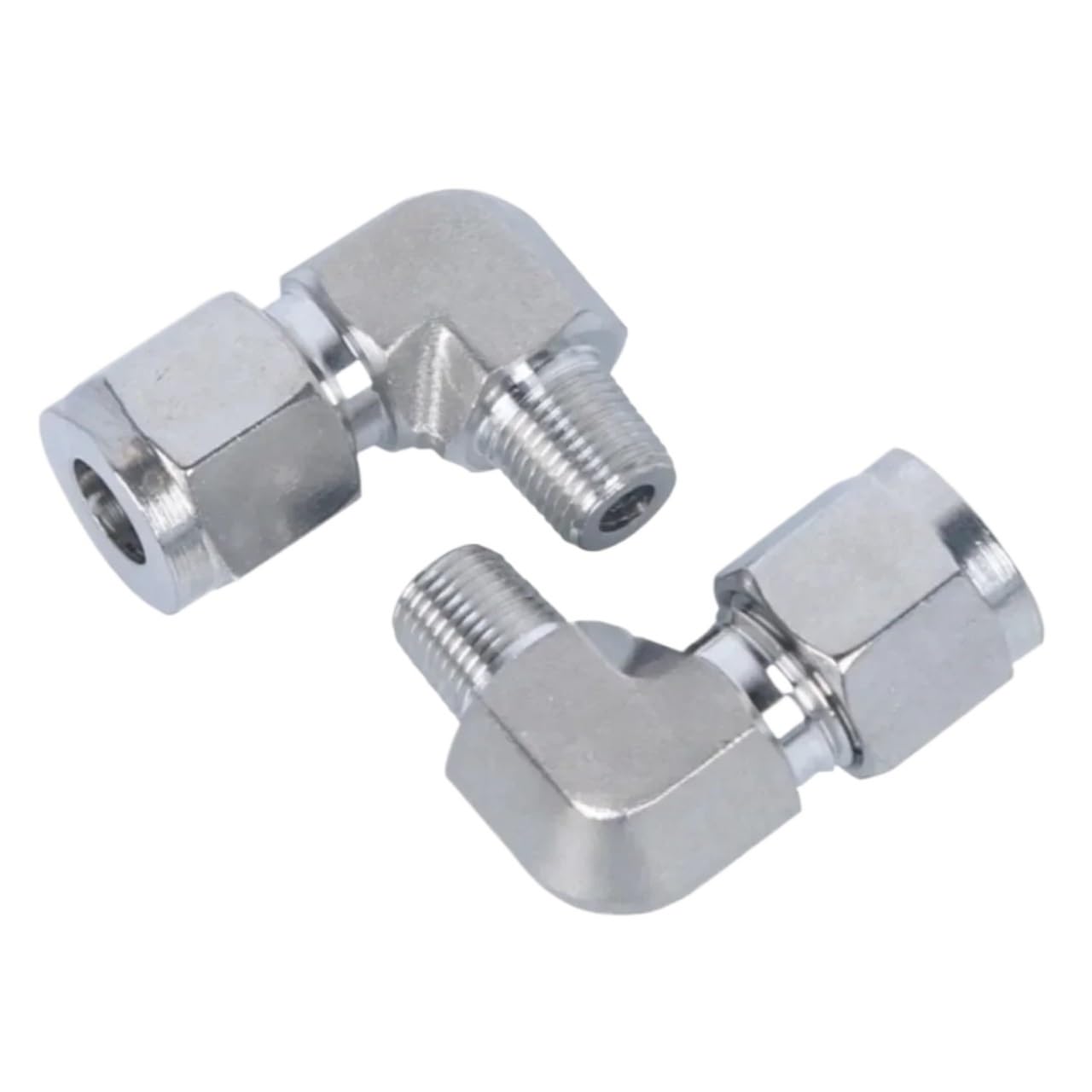 Codo forjado 3000 1/8 "1/4" 3/8 "1/2" BSPT macho X 6 8 10 12 Mm Unión de compresión tubo 304 316 acoplador montaje tubería inoxidable