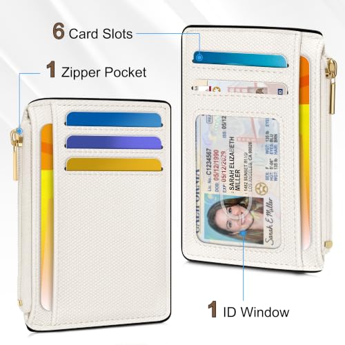Image of Tipmile Mens RFID Wallet, Small Slim Business Credit Card Holder, Mens Gift | Mini Tiny Cute ID Case, Minimalist Zipper Pocket Wallet, Thin Coin Purse, Fathers Gift