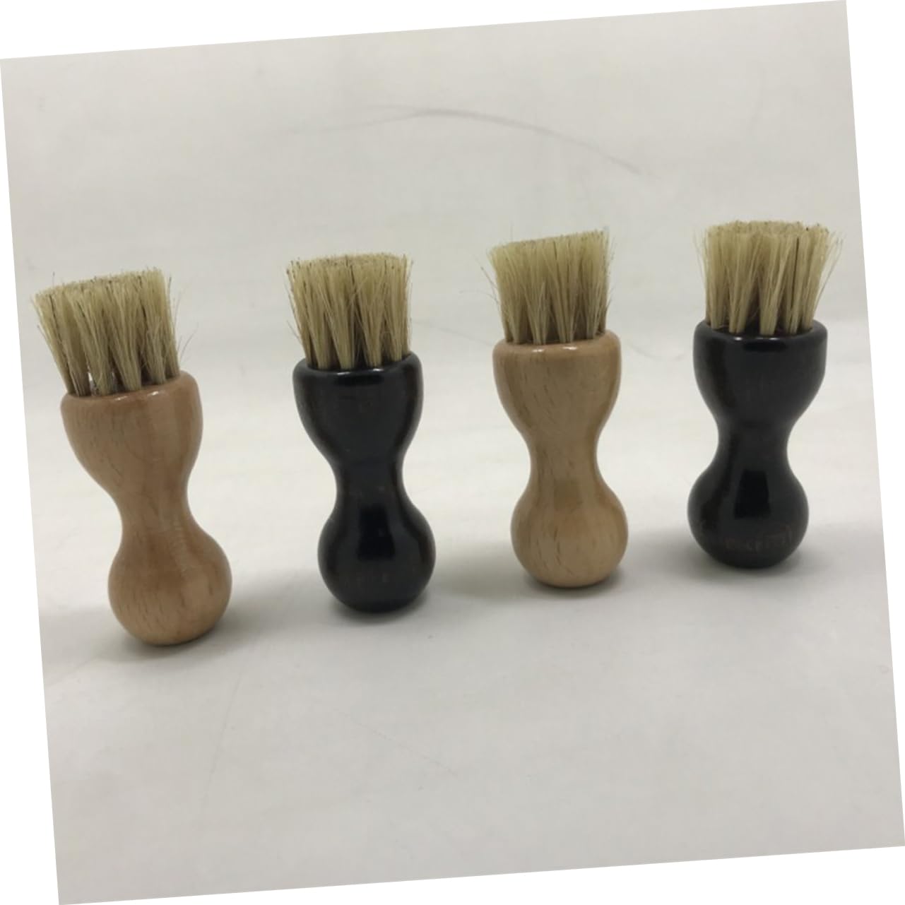 Ipetboom 2piezas Cepillo De Limpieza para Zapatos Cerdas De Jabali Duradero Unidades Ligero y Portátil