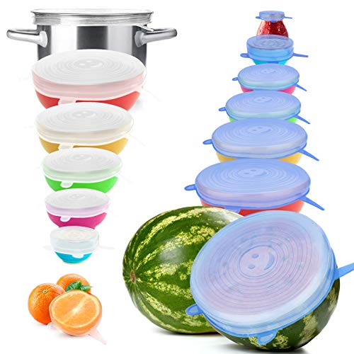 15. A Set of Reusable Silicone Food Covers