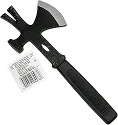 Mini Machado 31cm em Aço Inoxidável com Cabo Emborrachado - Ideal para Camping, Sobrevivência e Corte de Madeira