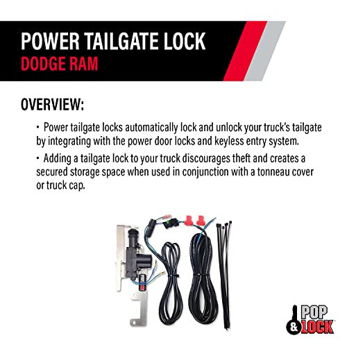 Pop & Lock Pl8340 Power Tailgate Lock For Dodge Ram Models 1500, 2500, And 3500 #TOP2