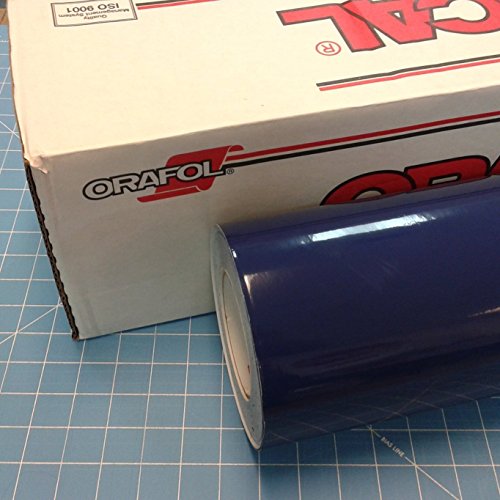 ORACAL 24" x 10 Ft Roll of Glossy 651 Dark Blue (Navy) Vinyl for Craft Cutters and Vinyl Sign Cutters