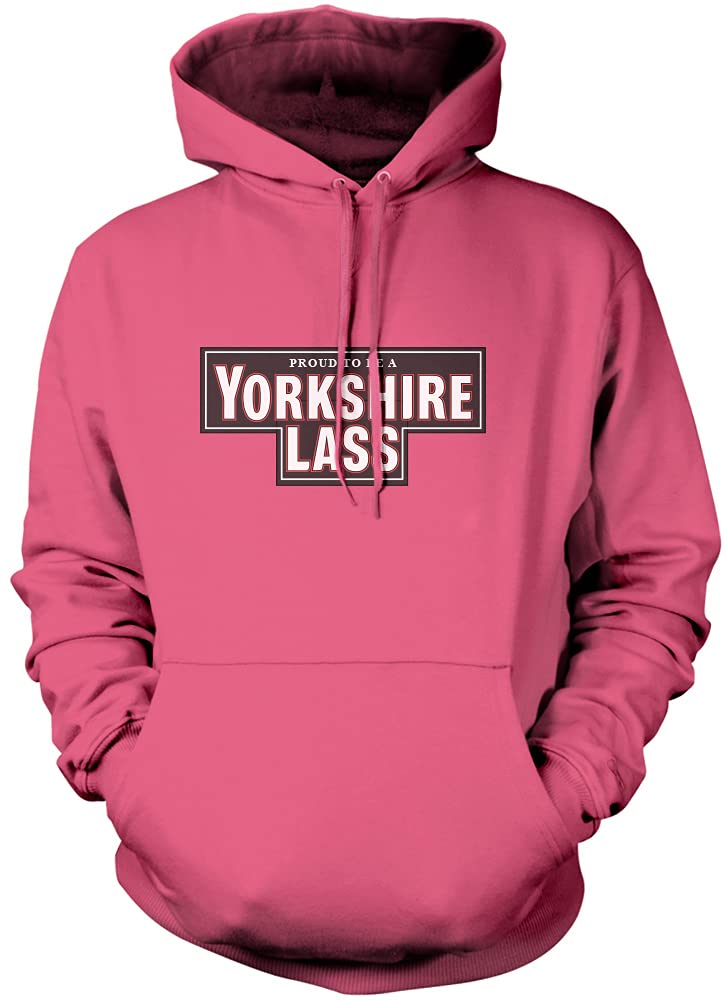 Hotscamp Boys Pink Yorkshire Lass Unisex Hoodie - Medium