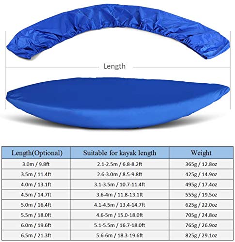 Housse de bateau kayak imperméable bleue bâche de remorque 3.1 à 3.5m - 6