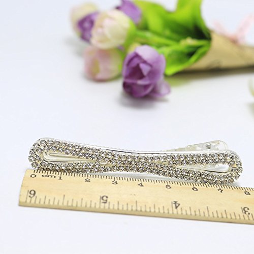 Fashion 2Pcs Bling Women Girls Full Rhinestone Hair Clips miniatura 7
