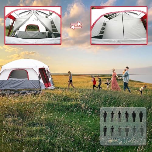 Carpa familiar impermeable para 8-12 personas miniatura 3